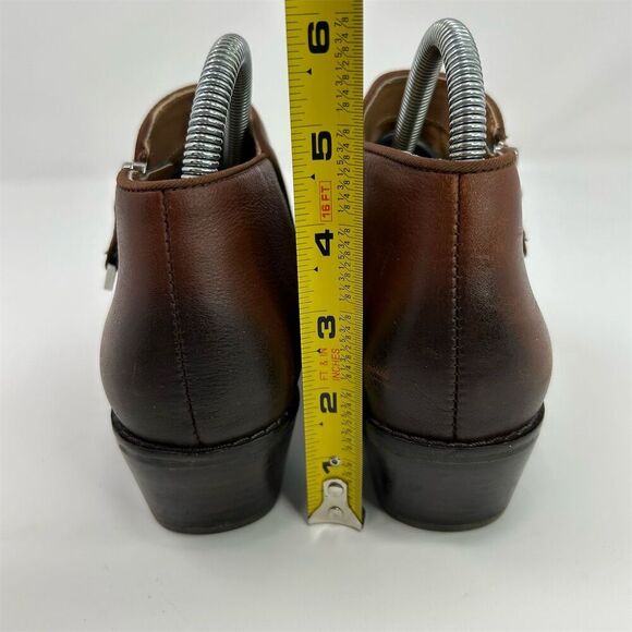 Vionic Jolene Chestnut Brown Leather Ankle Boot Size 7.5 Orthotic Support Zipper - Picture 8 of 12